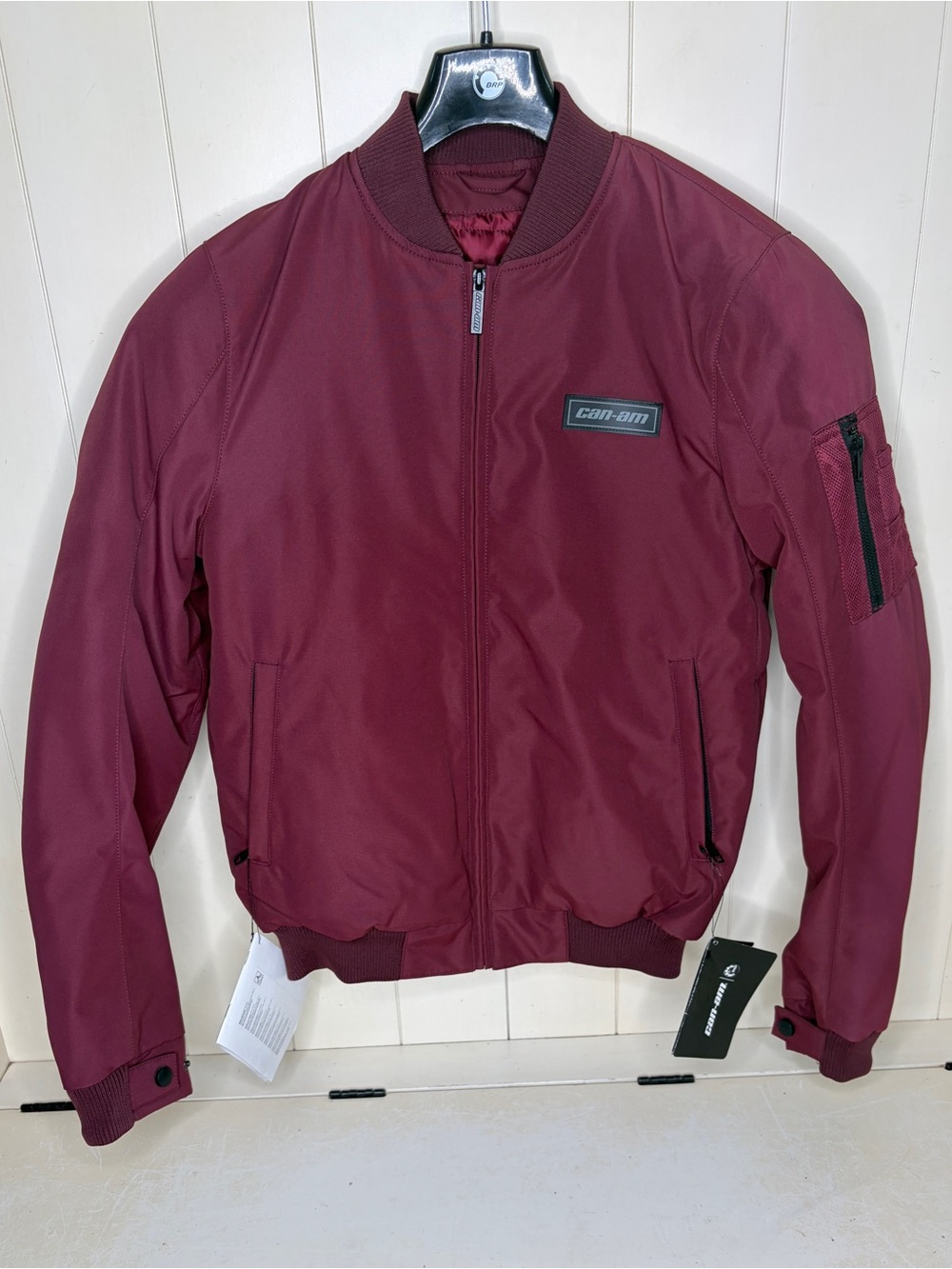 Women's Can-Am Bomber Motorcycle Jacket - MAROON RED - SMALL - 4409261432 NEW